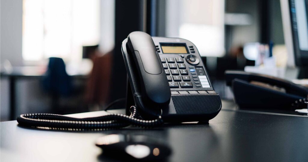 Teléfonos IP parte de la red PBX IP.